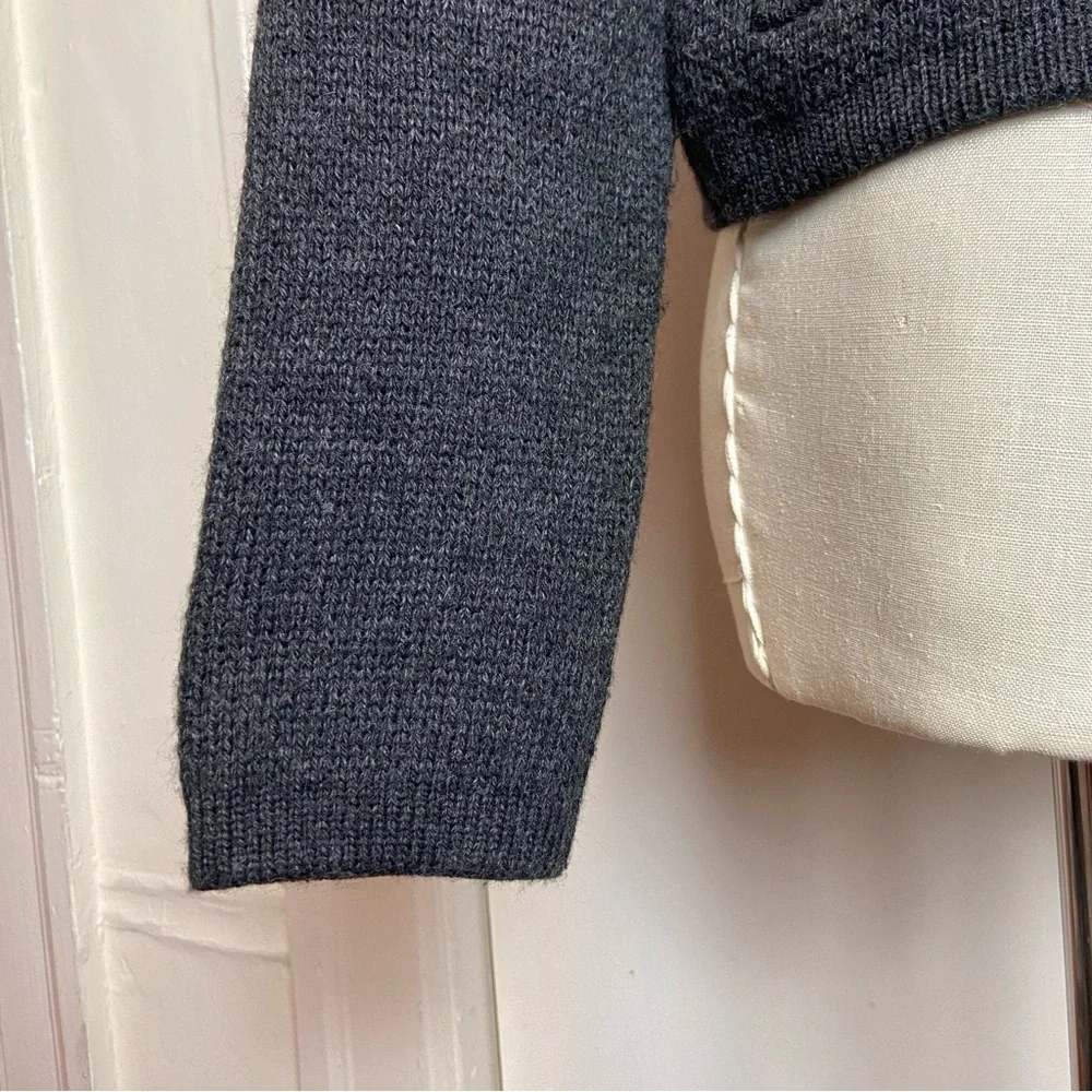 Zara Charcoal Grey Gold Button Cardigan